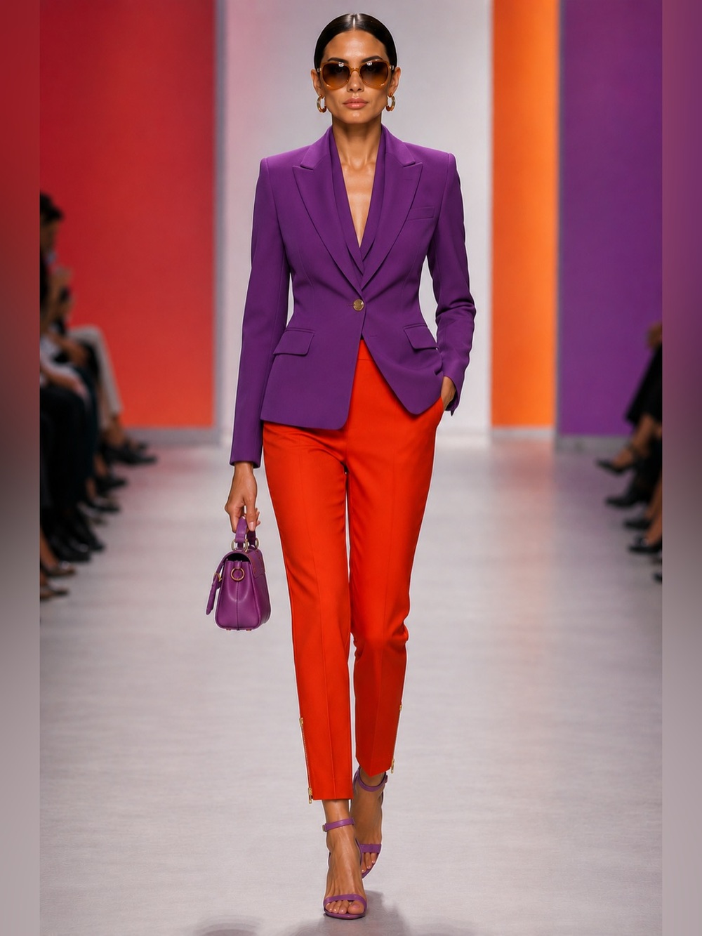 J. Crew Straight Leg Pants in Bright Vibrant Orange